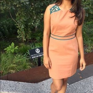 ❄️HP!❄️Peach and Teal Sleeveless Dress